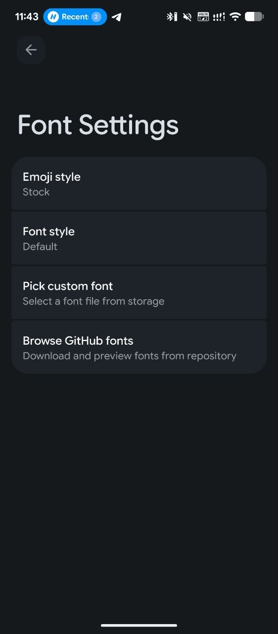 Font Settings